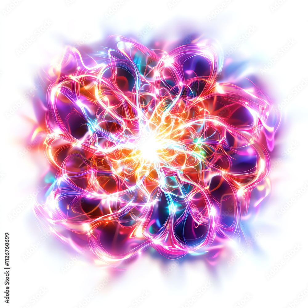 Aufkleber vibrant abstract explosion of colorful light and energy creating a dynamic visual effect.