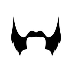 Beard silhouette. Vector