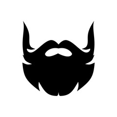 Beard silhouette. Vector