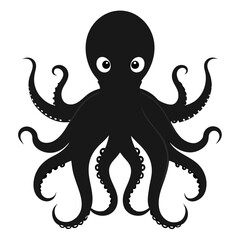 Octopus illustration with white background
