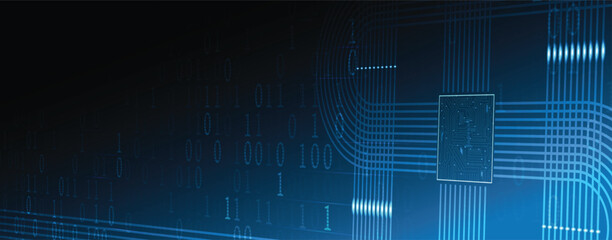 Abstract wireframe artificial intelligence and technology concept