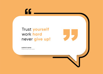 3D bubble testimonial banner, quote, infographic. Social media post template designs for quotes. Empty speech bubbles, quote bubbles and text box. Vector Illustration EPS10.