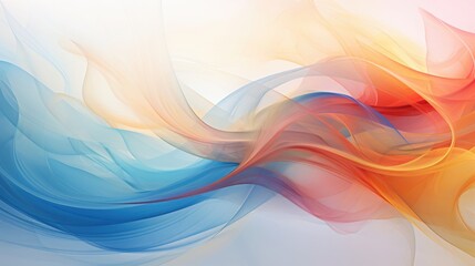 Abstract Colorful Swirling Waves Design Artwork