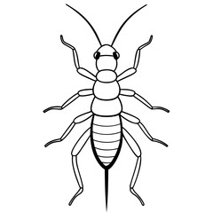 illustration of a black and white bug