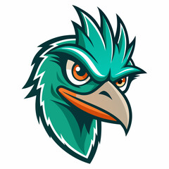 Tern head vector illustration with white background