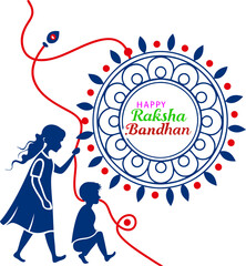 Raksha Bandhan Stylish Typography Art – Colorful Design, AI Generated Images