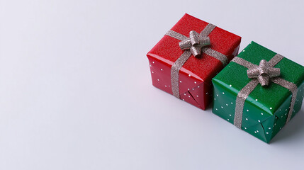 christmas gift boxes with ribbon