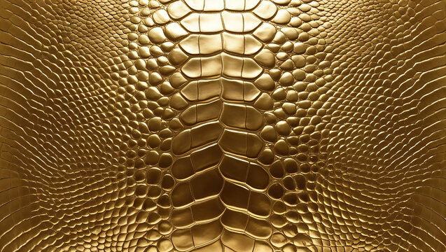 Background of the golden skin of a snake, alligator. Dragon scale texture.