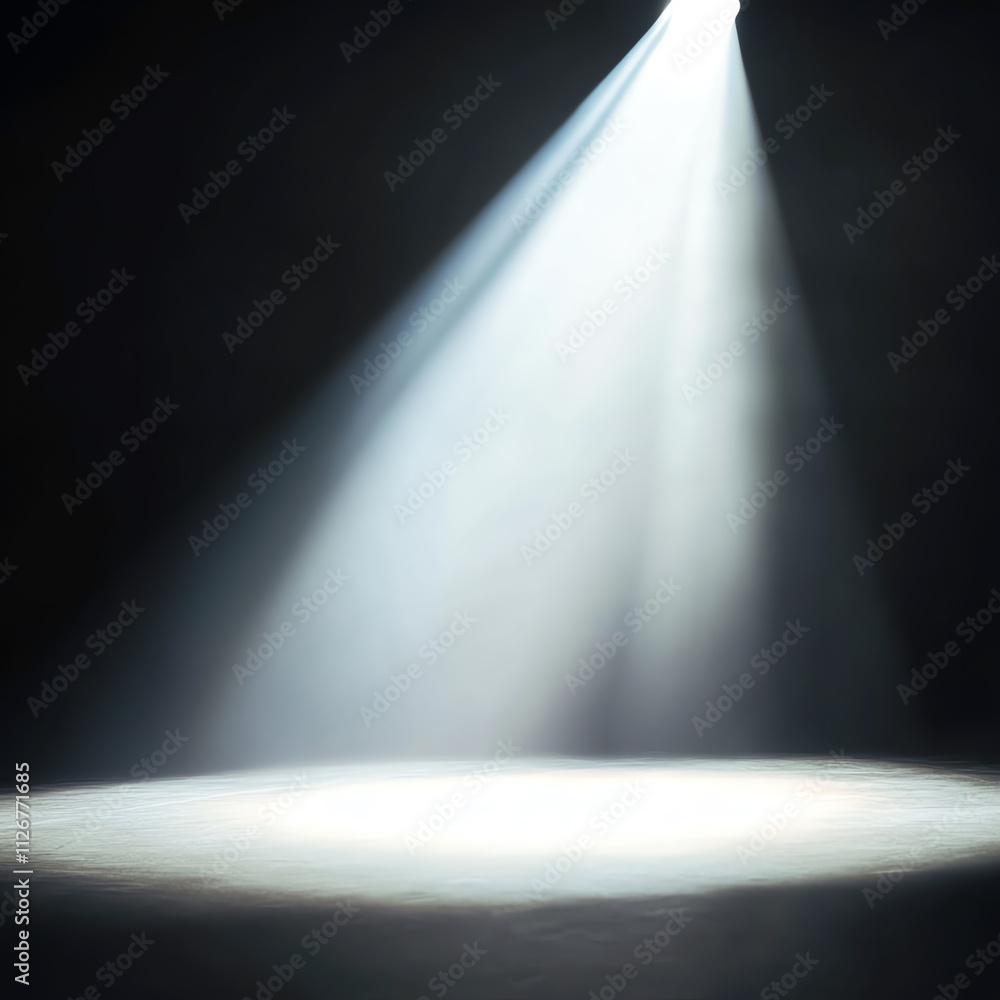 Poster a dramatic spotlight in a dark room with soft illumination creating a focal point.