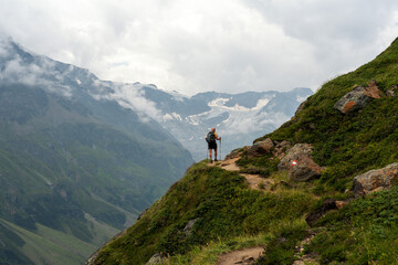 Fototapeta premium hiker in the mountains