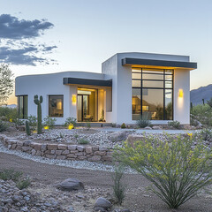 modern house in the park