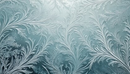 Abstract frosty glass background with intricate etched designs