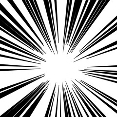 Japanese manga material: Concentrated line Thin type with thick line Horizontal oval space