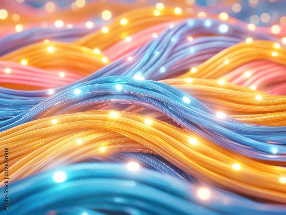 Poster a vibrant depiction of sensory visuals forming dynamic pathways showcasing innovative educational st