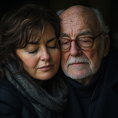 portrait of women and her grand father