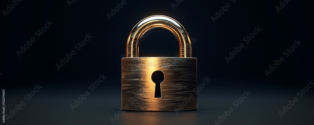 Poster lock on a dark background