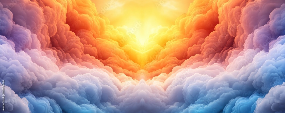 Poster artistic rendering of emotion-centered visuals forming dynamic pathways a symbolic representation of