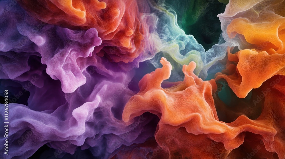 Poster artistic rendering of dynamic pathways representing behavior therapy and autism spectrum disorder su