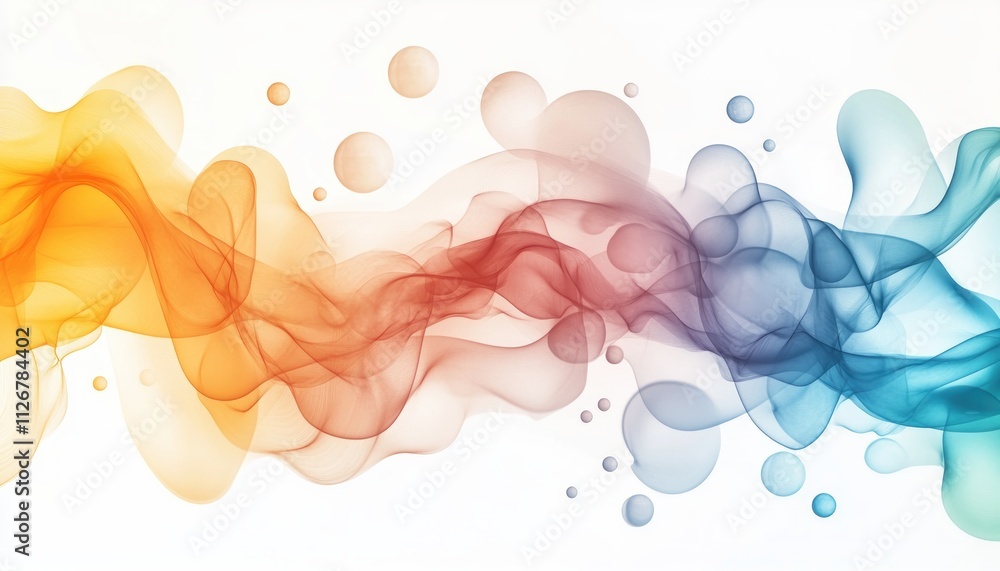 Poster artistic rendering of learning-focused activities forming dynamic communication patterns, showcasing