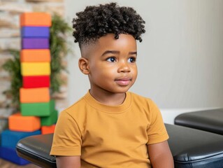 Artistic Renderings of Dynamic Developmental Therapy Sessions for Autism Spectrum Disorder ASD Visualizing Behavior and Learning Support Strategies, Showcasing Engaging Activities and Interactive