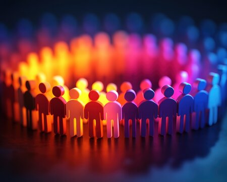 Vibrant depiction of teamwork activities forming glowing communication visuals, symbolizing social skills education and collaborative learning, highlighting effective group dynamics, interpersonal