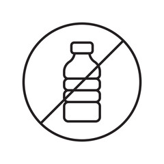 no plastic line icon with white background vector stock illustration