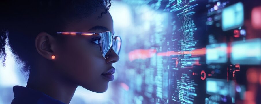 Holographic Interface Showcasing Customizable Virtual Education Platform