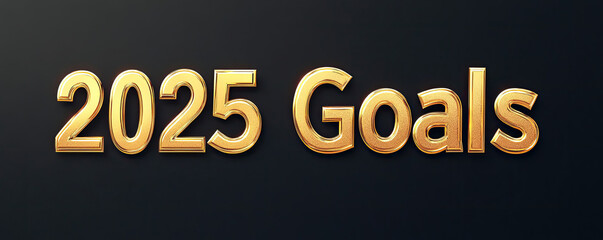 This image features reflective text on goals set against a black background, ideal for motivational themes.