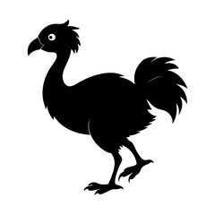 High Quality Dodo Silhouette Vector for Digital Artwork