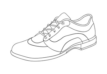 Continuous One-Line Drawing of Shoes - Minimalist Footwear Art