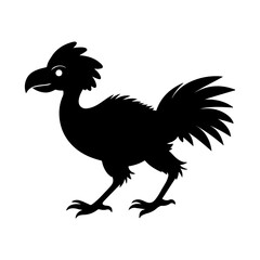 Isolated Dodo Illustration Silhouette for Historical Projects