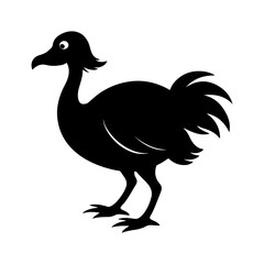 Dodo Bird Silhouette for Unique Educational Illustrations © Jamshadul