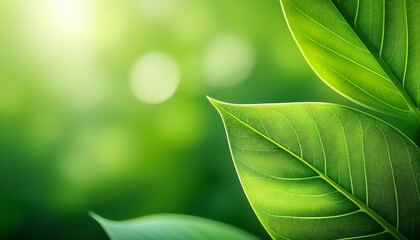 Green leaf closeup, isolated on white background, perfect for nature, spring, and summer designs