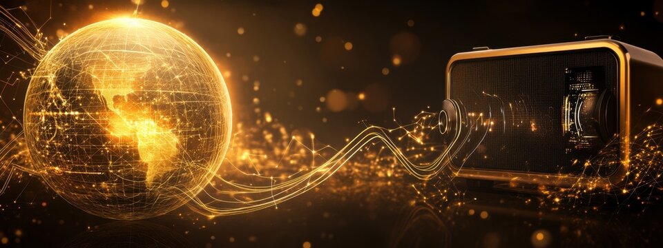Global Connectivity Golden Hour: A Futuristic Vision of Worldwide Communication and Interconnection Through Advanced Technology