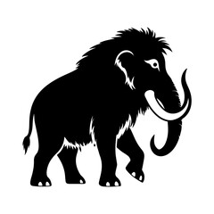 Mammoth Silhouette Vector Illustration for Educational Content