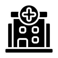Obraz premium Hospital solid icon