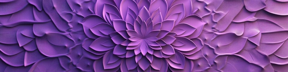 Purple mandala background, purple gradient, embossed.