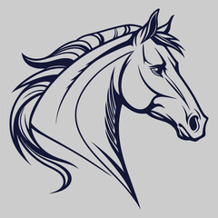 horse silhouette vector art and illustration