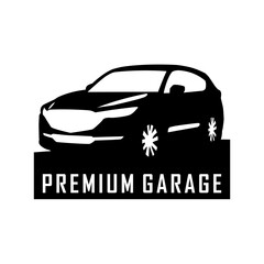 suv car silhouette logo illustration vector design