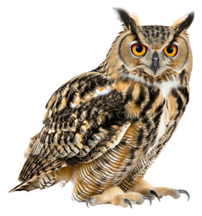 Obraz premium PNG Majestic owl with striking eyes