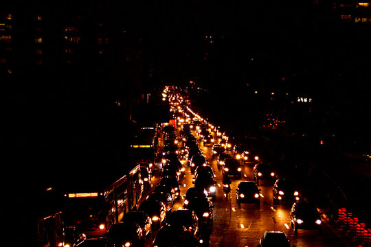 Trafic jam at night