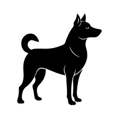 Versatile Dog Silhouette Illustration for Custom Projects