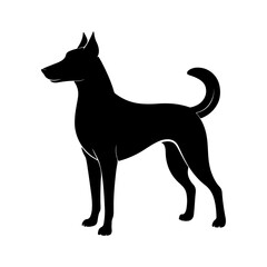 Clean Dog Silhouette Art for Creative Projects