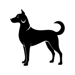 Dog Silhouette Illustration for Pet Themed Designs