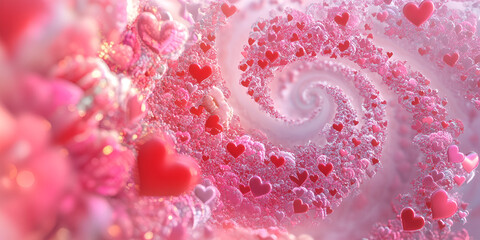 Abstract Heart Tunnel in Pink Hues

