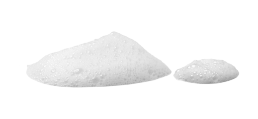 Soap foam or shampoo Soap foam texture or shampoo surface with bubble isolated with clipping path on background.