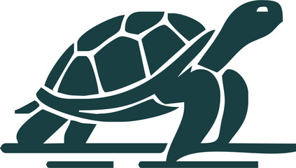 Sea Turtle, Minimalist and Simple Silhouette - Vector