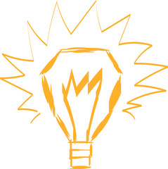 neon creepy graffiti in trendy street style Y2K abstract light bulb