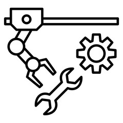 robotic maintenance icon