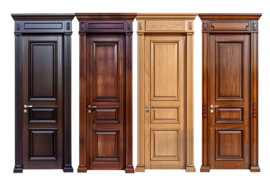 Home Pocket Door Mechanism Elements for Open and Close Isolated on Transparent Background